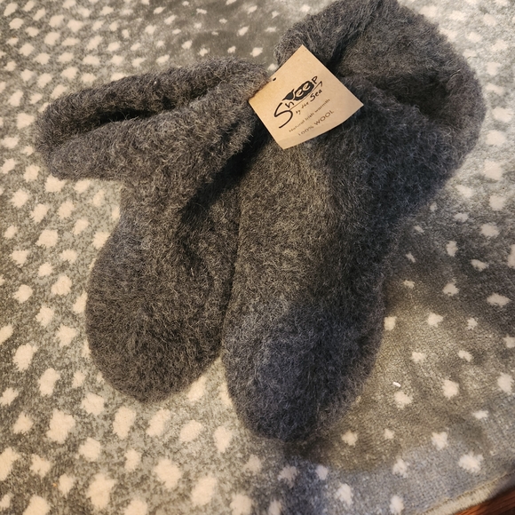 Shoes - Gray Wool Socks by Sweater Socks/slippers